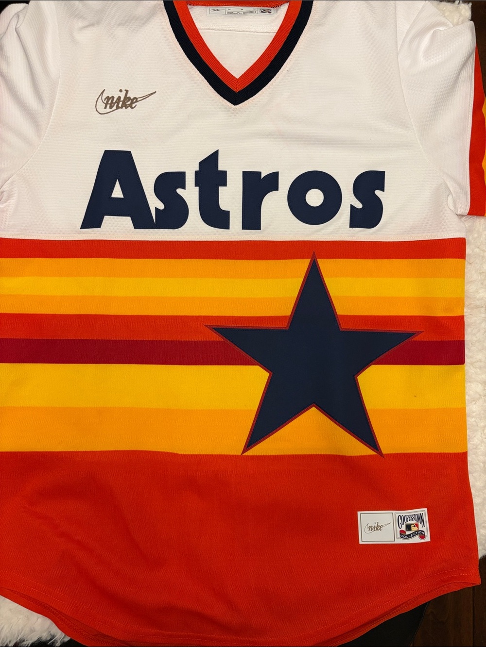 Nike Astros Retro Jersey - White, Navy, Orange, Red, Yellow no tag